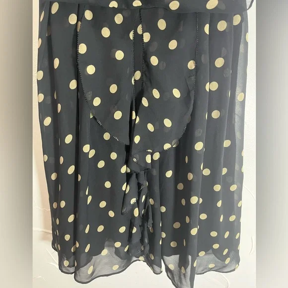 THML Polka Dot Sheer Blouson Dress SZ M - Picture 4 of 12